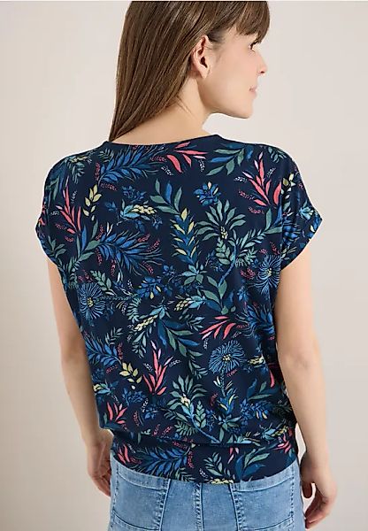 Shirt mit V-Neck und floralem Print günstig online kaufen