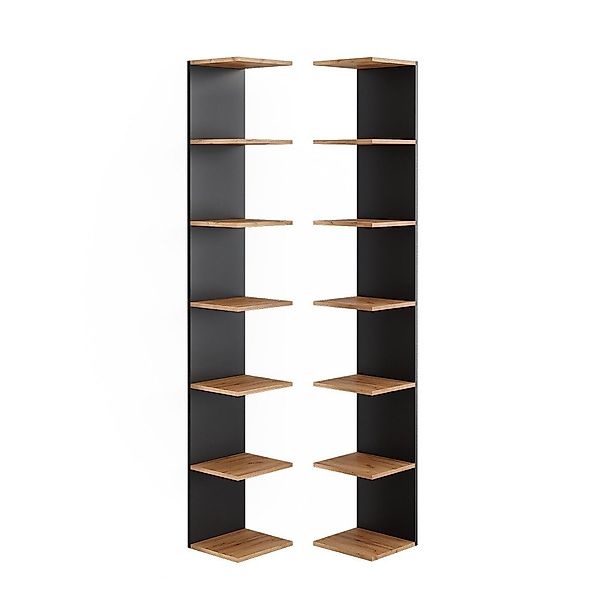 Vicco Bücherregal Paolo, Anthrazit/Goldkraft Eiche, 28 günstig online kaufen
