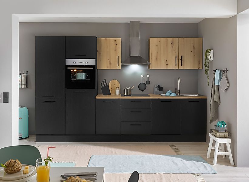 BASIC by Balculina Küchenzeile "Turin" Breite 340 cm, wahlweise mit E-Gerät günstig online kaufen