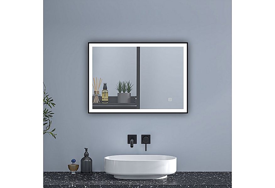 Aica Sanitär Badspiegel mit Beleuchtung LED Badezimmerspiegel Wandspiegel günstig online kaufen