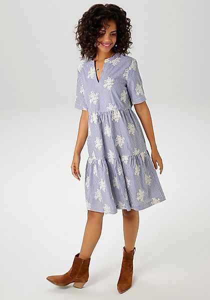 Aniston CASUAL Sommerkleid gestreift und mit günstig online kaufen