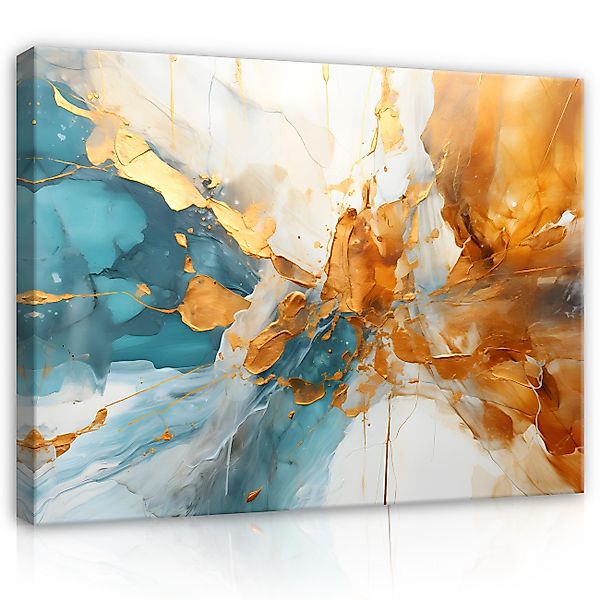 Wallarena Leinwandbild Marmor Glamour Gold Abstrakt günstig online kaufen