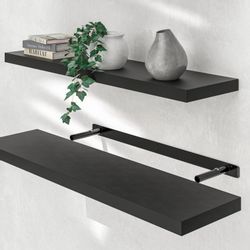Casaria Wandboard, Schwarz Hängeregal mit Halterung günstig online kaufen