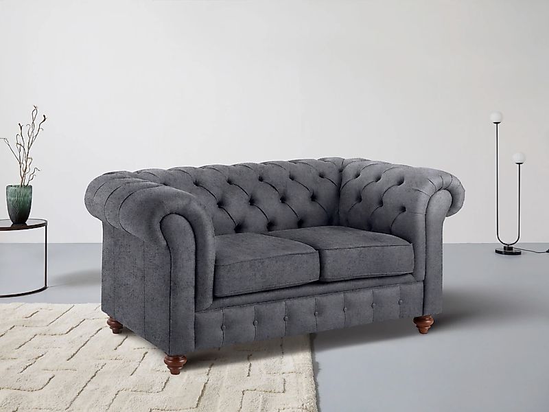 Home affaire Chesterfield-Sofa "Chesterfield 2-Sitzer B/T/H: 150/89/74 cm", günstig online kaufen