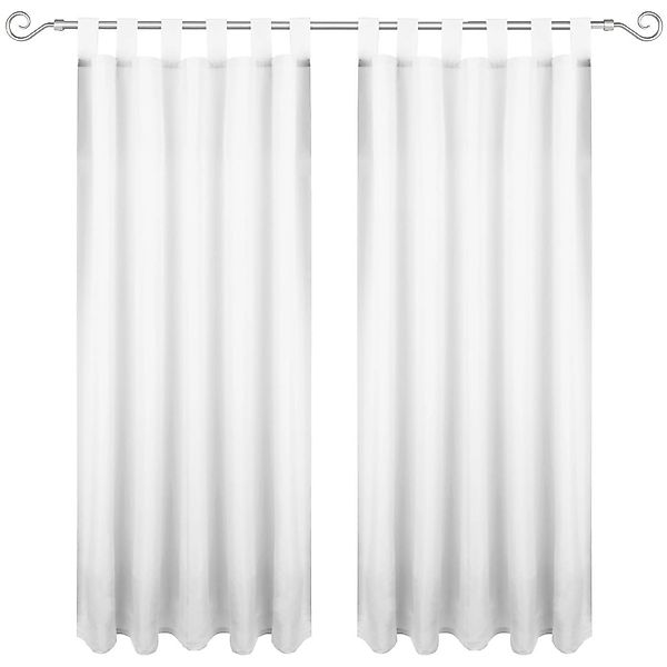 Bestgoodies Dekoschal Ellen Schlaufen Blickdicht 2er Pack 140 cm x 145 cm W günstig online kaufen
