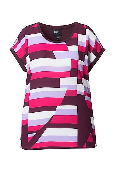 Ulla Popken T-Shirt T-Shirt grafischer Druck Oversized Rundhals günstig online kaufen