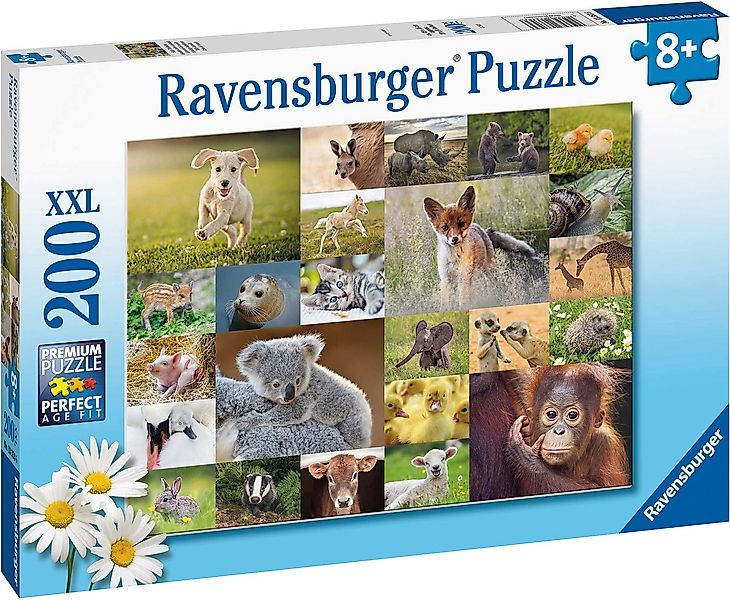 Ravensburger Puzzle 200 Teile Kinder Puzzle XXL Süße Tierbabys 13353, Puzzl günstig online kaufen