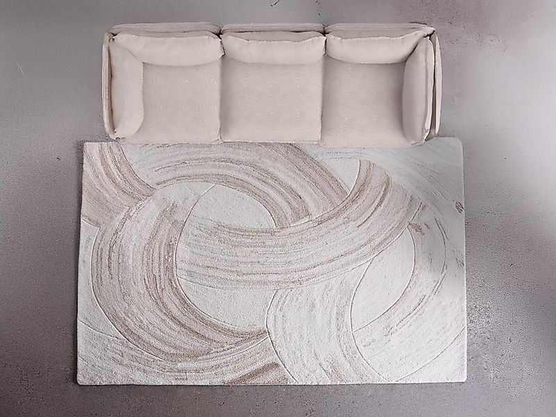 Teppich mit abstraktem Muster - 100 % Wolle - handgetuftet - 160 x 230 cm - günstig online kaufen