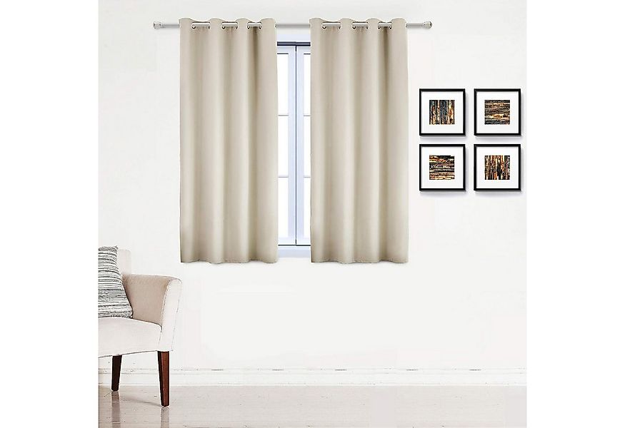 Woltu Gardine (1 St), blickdicht, mit Ösen, 130 g/m², Leichter & weicher günstig online kaufen