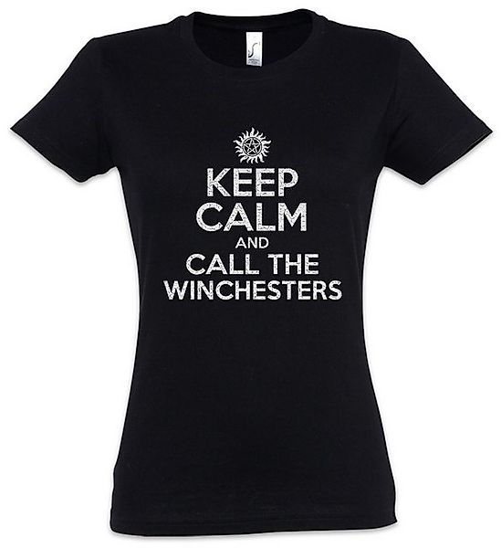 Urban Backwoods Print-Shirt Keep Calm And Call The Winchesters Damen T-Shir günstig online kaufen