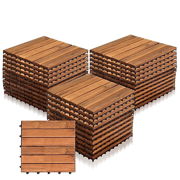 Clanmacy Holzfliesen 1m² oder 5m² Akazienholz günstig online kaufen