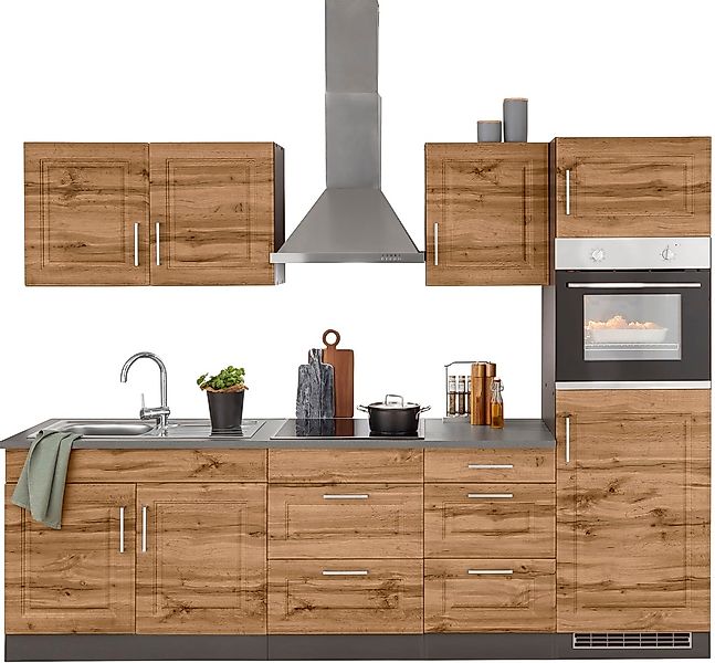 HELD MÖBEL Küchenzeile "Stockholm", Breite 270 cm, mit hochwertigen MDF Fro günstig online kaufen
