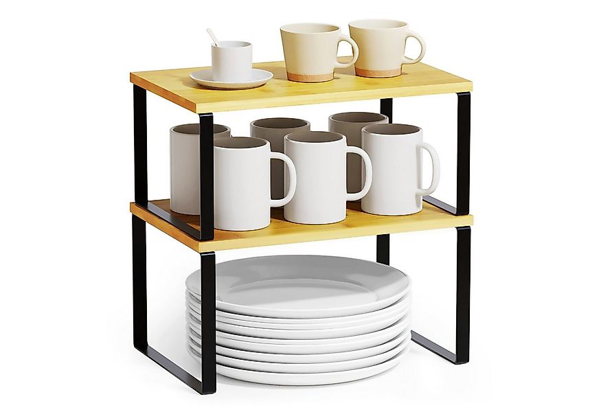 SpaceAid Gewürzregal Schrankregal-Organizer, 2er-Pack, Küchenregal-Aufsatz, günstig online kaufen