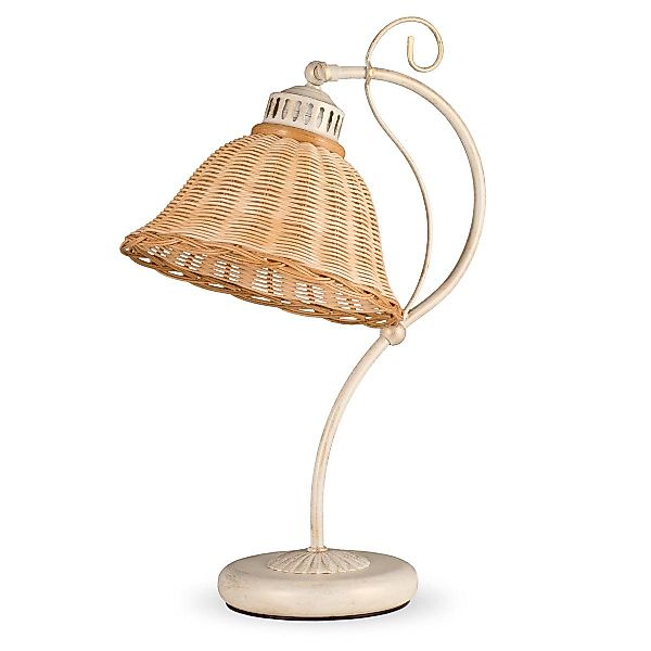 Helios Leuchten Tischleuchte Tischlampe Rattan Korbgeflecht günstig online kaufen