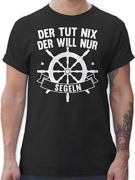 Shirtracer T-Shirt Der tut nix der will nur segeln Sprüche Statement mit Sp günstig online kaufen