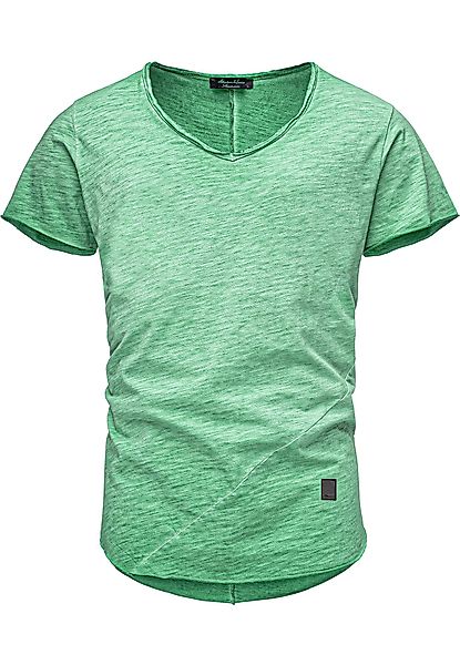 Amaci&Sons T-Shirt SAN FRANCISCO Herren Oversize Vintage Verwaschen V-Aussc günstig online kaufen