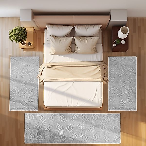 SIMPEX24 Kurzflor-Bettumrandung Skandinavisches Boho Muster, Höhe 12 mm, (B günstig online kaufen