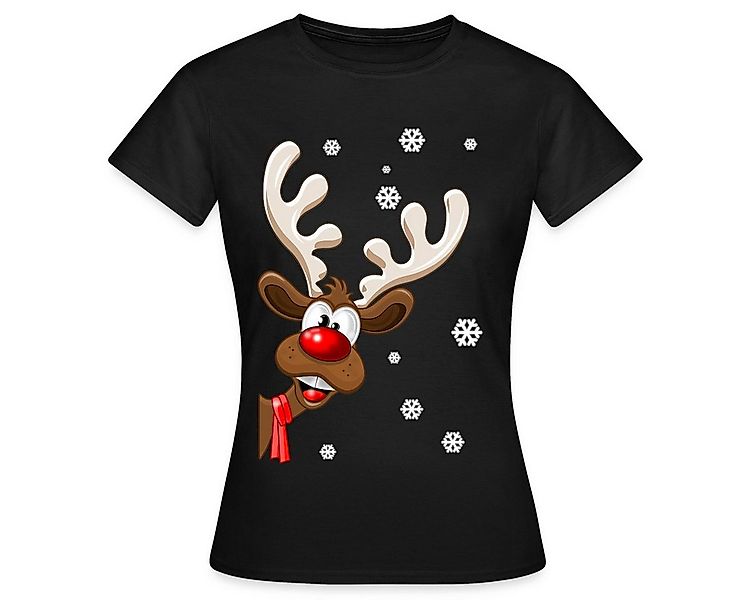 Spreadshirt T-Shirt Weihnachten Rudolph Das Rentier Geschenk Frauen T-Shirt günstig online kaufen