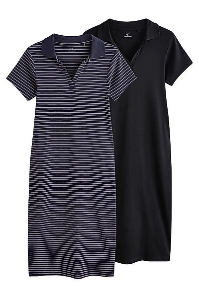 The Set Midikleid The Set gerippte Midikleider mit Kragen, 2er-Pack (2-tlg) günstig online kaufen