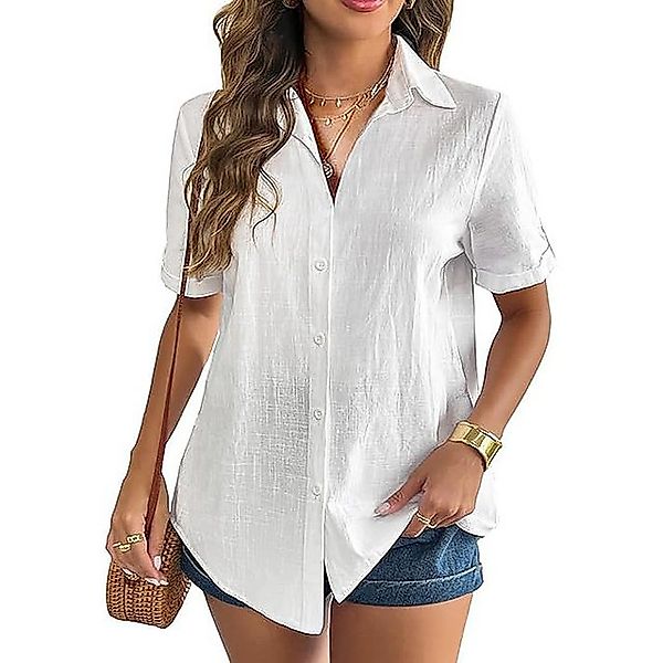 Candyse Blusentop Bluse Damen Musselin Hemdbluse Elegant Blusen T Shirt Kur günstig online kaufen
