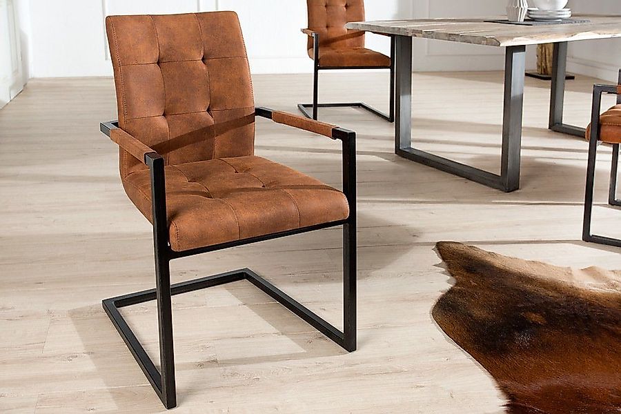 riess-ambiente Freischwinger OXFORD vintage braun / günstig online kaufen