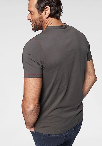Man's World Henleyshirt mit kontrastfarbenen Nähten günstig online kaufen