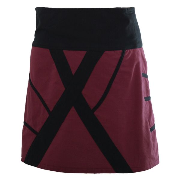 PUREWONDER Wickelrock Damen Rock mit Mandala-Blume günstig online kaufen