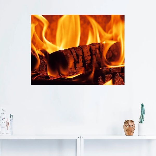Artland Wandbild "Kaminfeuer 3", Arrangements, (1 St.), als Poster, Wandauf günstig online kaufen