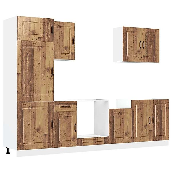 vidaXL 7-Tlg Küchenschrank-Set Kalmar Altholz-Optik Holzwerkstoff 3314769 günstig online kaufen