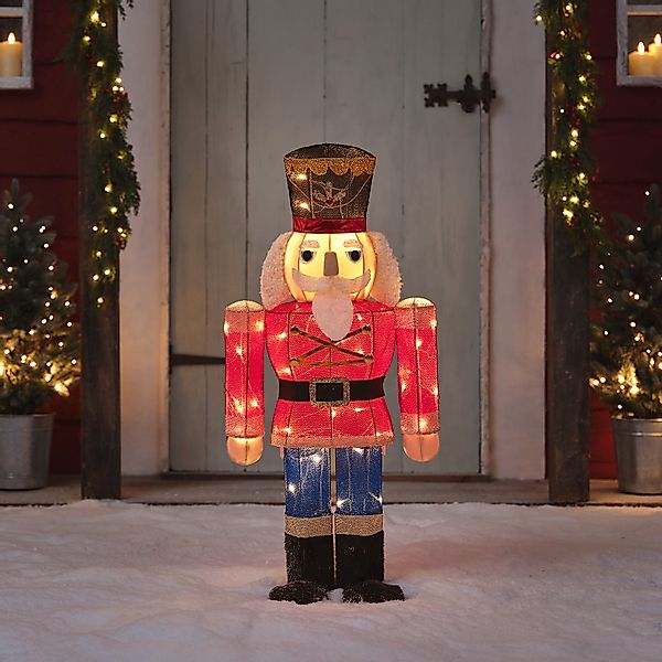91cm Acryl Weihnachtsfigur außen Nussknacker günstig online kaufen