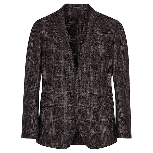 Hackett Mouline Flannel Check Blazer 42 Dark Brown / Grey günstig online kaufen