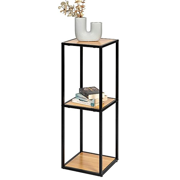 eluno Standregal Lagerregal mit 3 Holz Ablageflächen, höhenverstellbare Füß günstig online kaufen