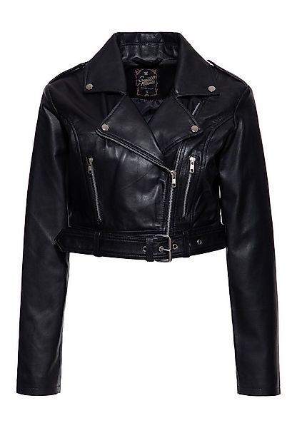 QueenKerosin Lederjacke im Biker-Style günstig online kaufen