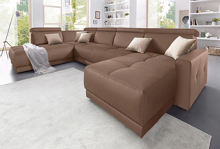 DOMO collection Wohnlandschaft "Ava moderne Sitzheftung mit toller Doppelna günstig online kaufen