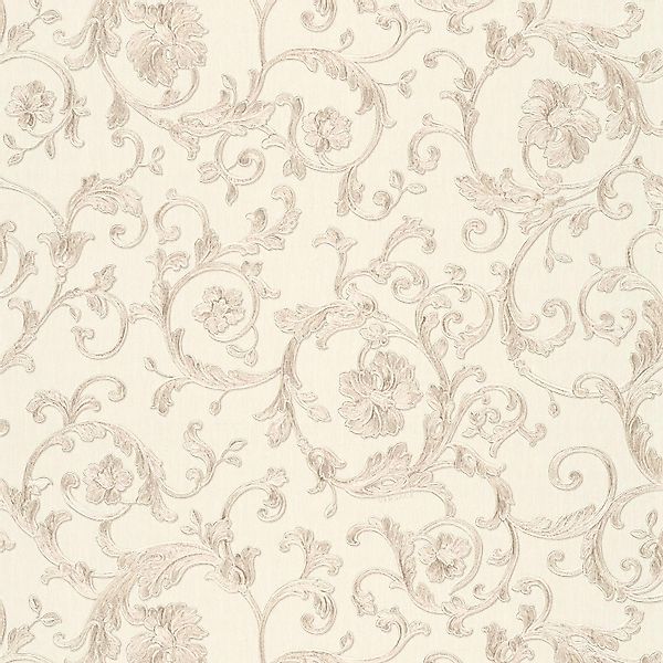 PROFHOME 343263-GU Luxus Tapete Blumen schimmernd Bronze Beige Creme 7,035 günstig online kaufen