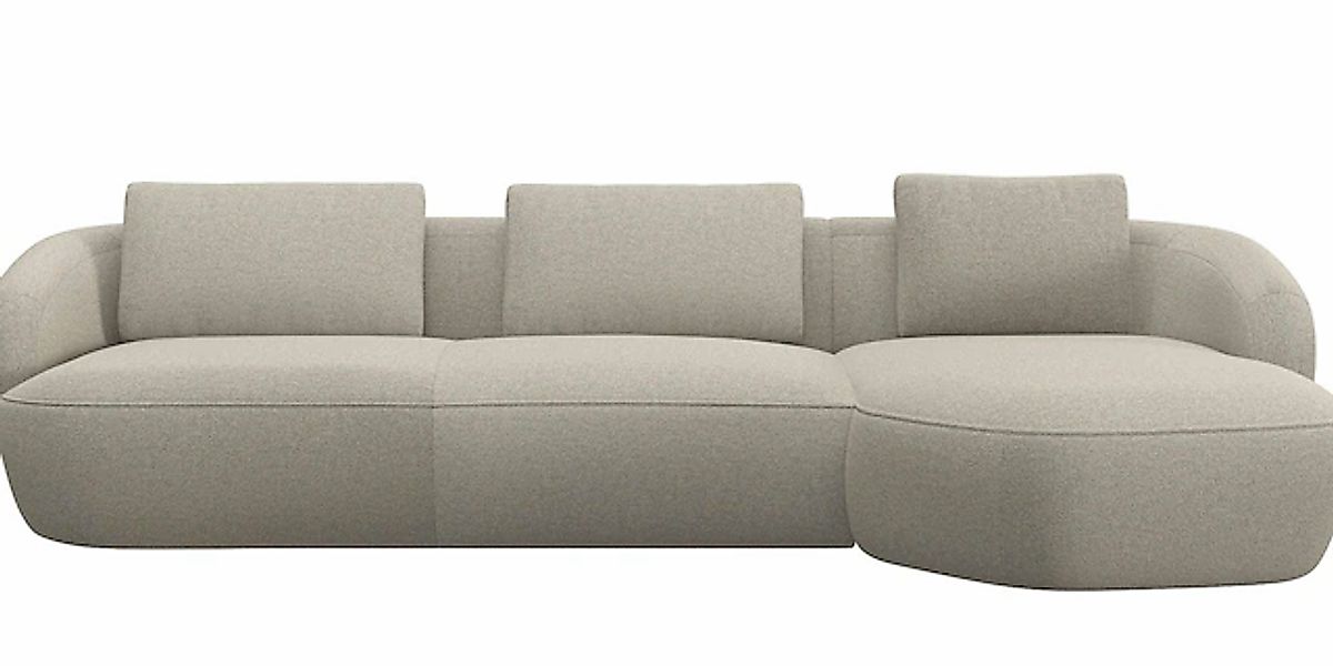 FLEXLUX Wohnlandschaft »Torino, rund, L-Form, Sofa-Ecke mit Recamiere, Long günstig online kaufen