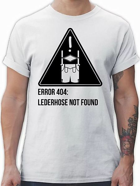 Shirtracer T-Shirt Error 404: Lederhose not found Mode für Oktoberfest Herr günstig online kaufen