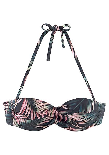 LASCANA Bügel-Bandeau-Bikini-Top "Reese", im Palmendesign günstig online kaufen