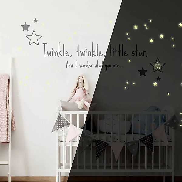 Wall-Art Wandtattoo "Twinkle little star Leuchtsterne", (1 St.) günstig online kaufen