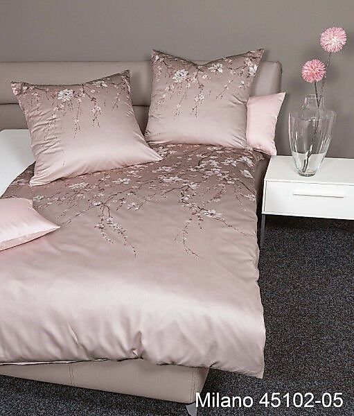 Janine Janine Mako-Satin Bettwäsche MILANO 45102 dämmerungsmauve Größe:  80 günstig online kaufen