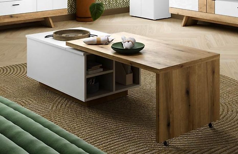 Couchtisch ca. 95x46x54 cm Coast Evoke / Weiss Hochglanz günstig online kaufen