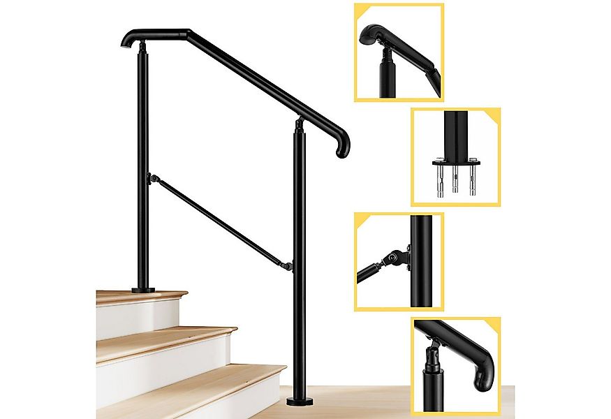 AICA Treppengeländer AICA Edelstahl-Treppengeländer für 2–5 Stufen, verstel günstig online kaufen