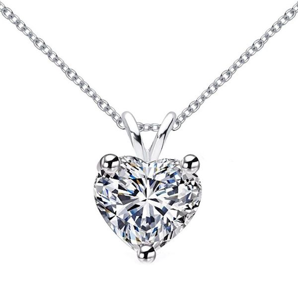 ROUGEMONT Silberkette Exquisite Herz Moissanit Halskette günstig online kaufen