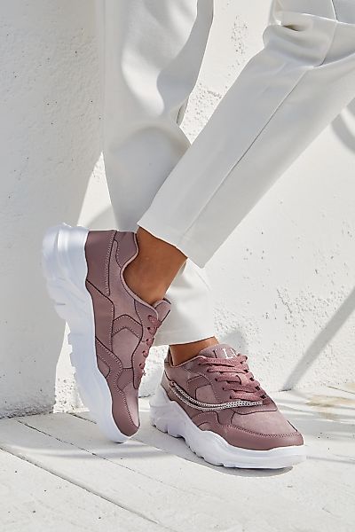 LASCANA Sneaker, mit Chunky-Sohle & Ketten, Schnürhalbschuhe, Freizeitschuh günstig online kaufen