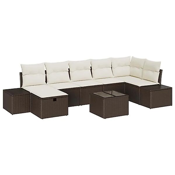 vidaXL Sofa Set mit Kissen 8-Tlg Poly-Rattan 3360739 günstig online kaufen