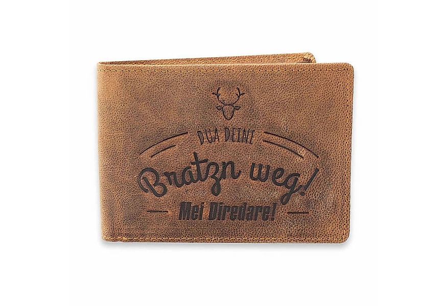 Bavariashop Geldbörse Geldbeutel "Bratzn weg" • Leder Geldbörse Herren günstig online kaufen