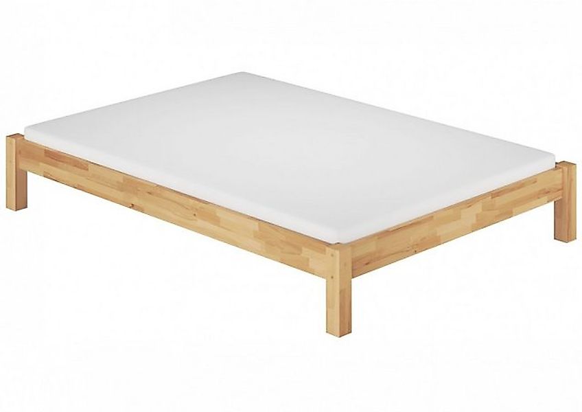ERST-HOLZ Einzelbett Doppelbett 140 x 220 Buche mit Rollrost Matratze, Buch günstig online kaufen