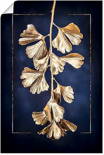 Artland Wandbild »Goldener Gingko«, Blätterbilder, (1 St.), als Leinwandbil günstig online kaufen