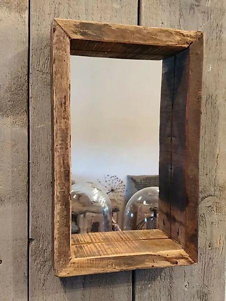 Spiegel Wandspiegel Treibholz Natur Rustikal Vintage 40x25cm günstig online kaufen