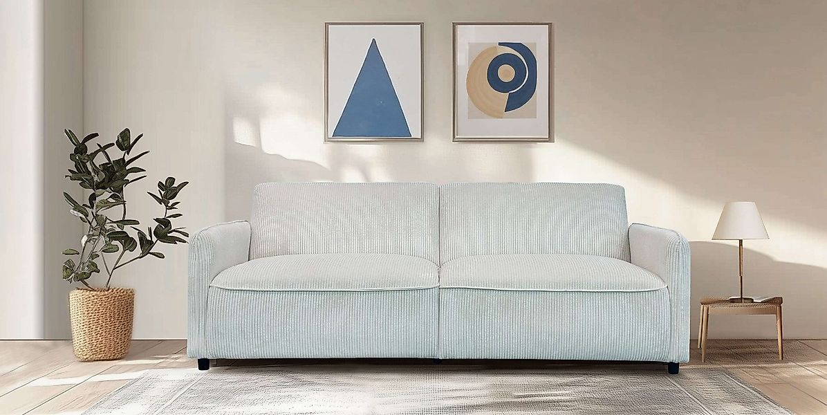 Dorel Home 3-Sitzer Allie Curved Schlafsofa günstig online kaufen